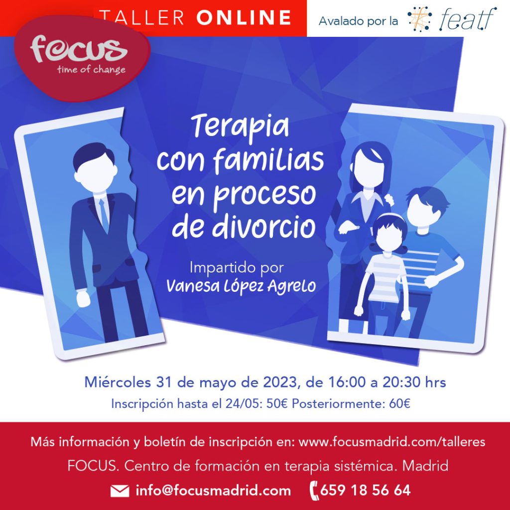 Taller online. Terapia de familias en proceso de divorcio. 31 de mayo